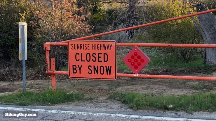 Snow Closed Road