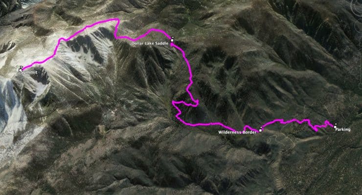 South Fork Trail To San Gorgonio Mountain 3d Map
