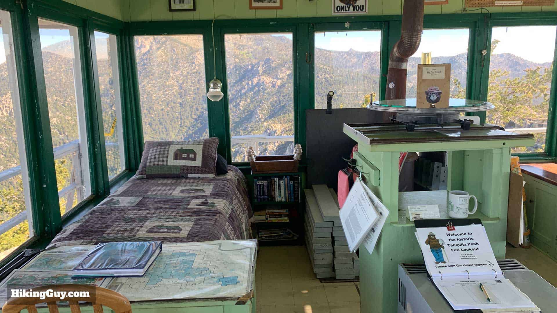 Tahquitz Peak Fire Station Nterior