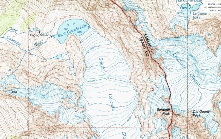 Topographic Map Water