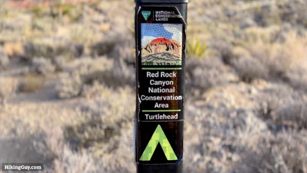 Turtlehead Peak Red Rock Trail Sign
