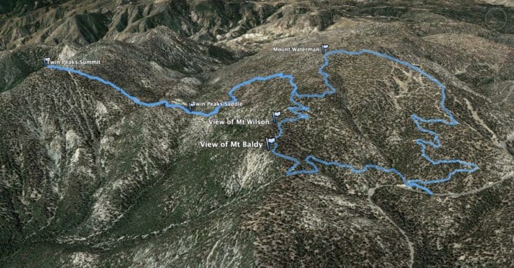 Twin Peaks Waterman 3d Map