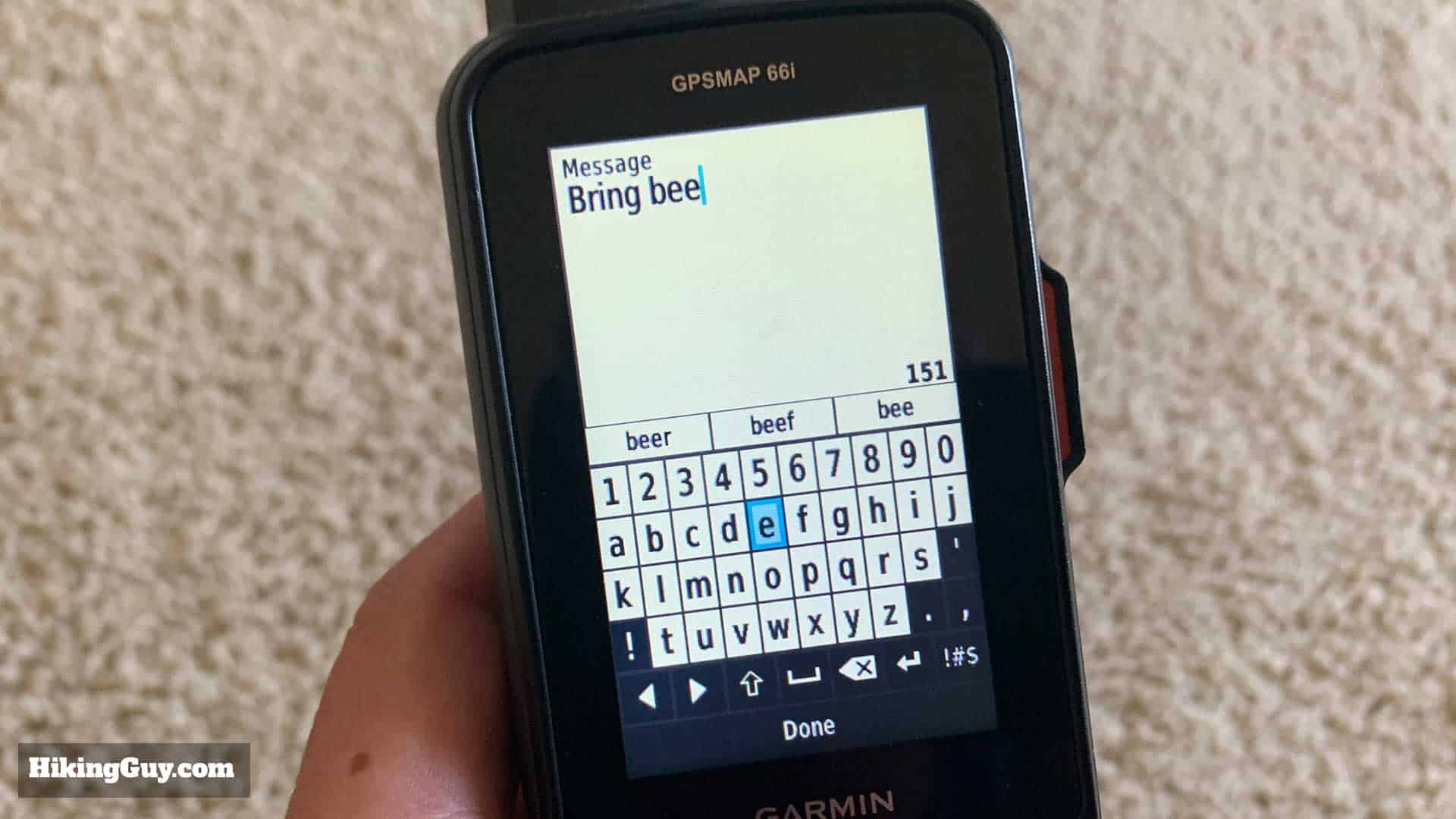 Typing On Gpsmap 66i