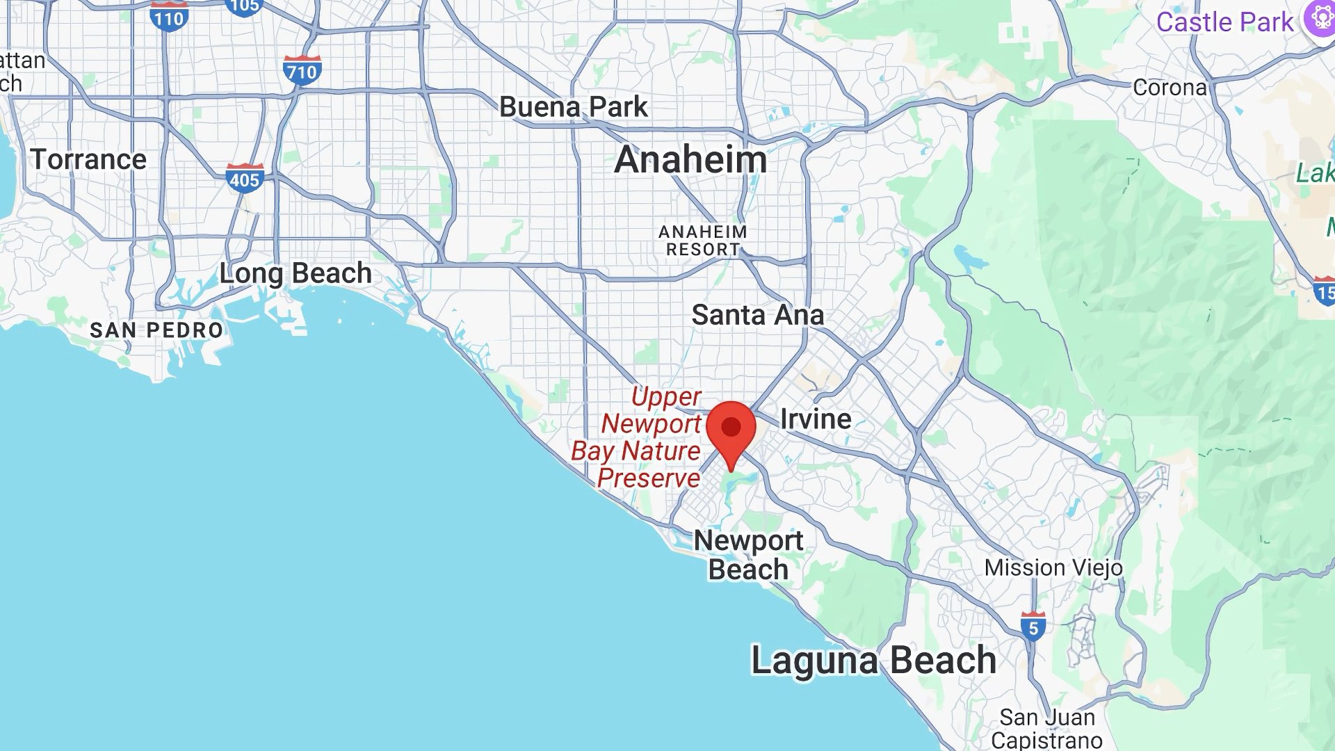 Upper Newport Bay Hike Location