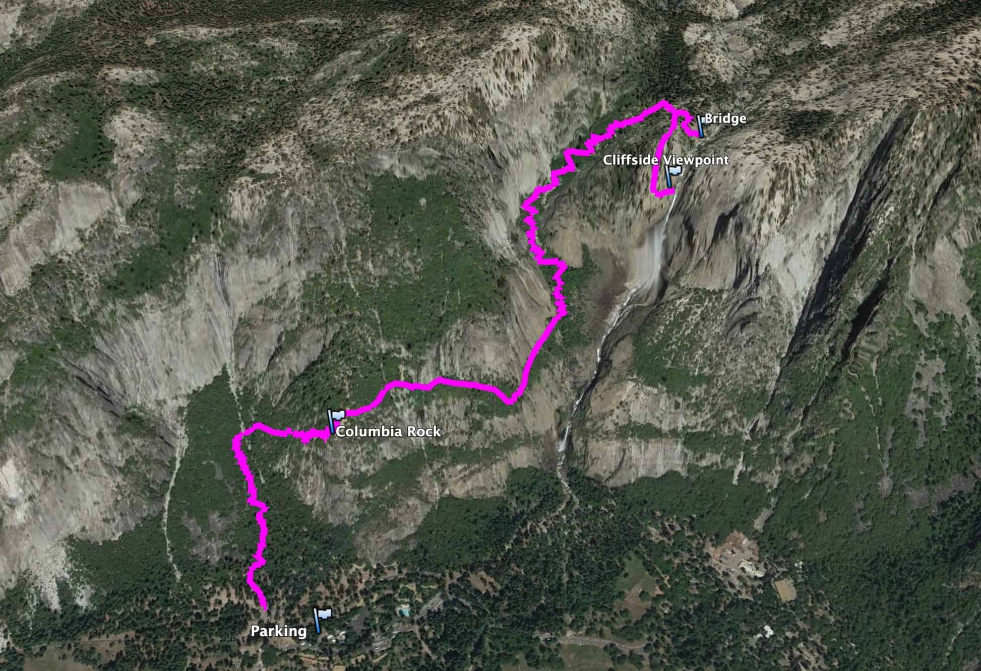 Upper Yosemite Falls Hike 3d