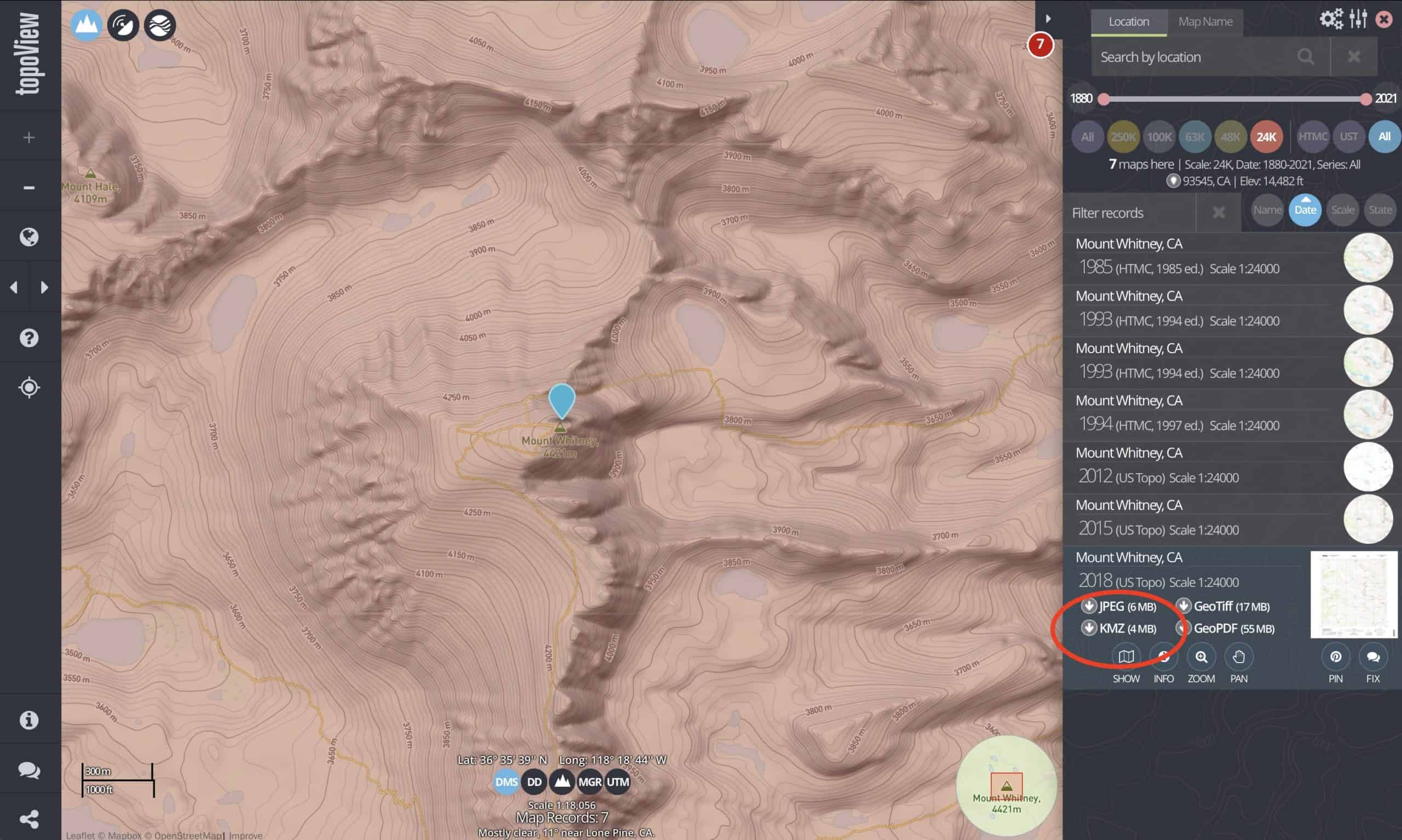 Usgs Custom Kmz Download