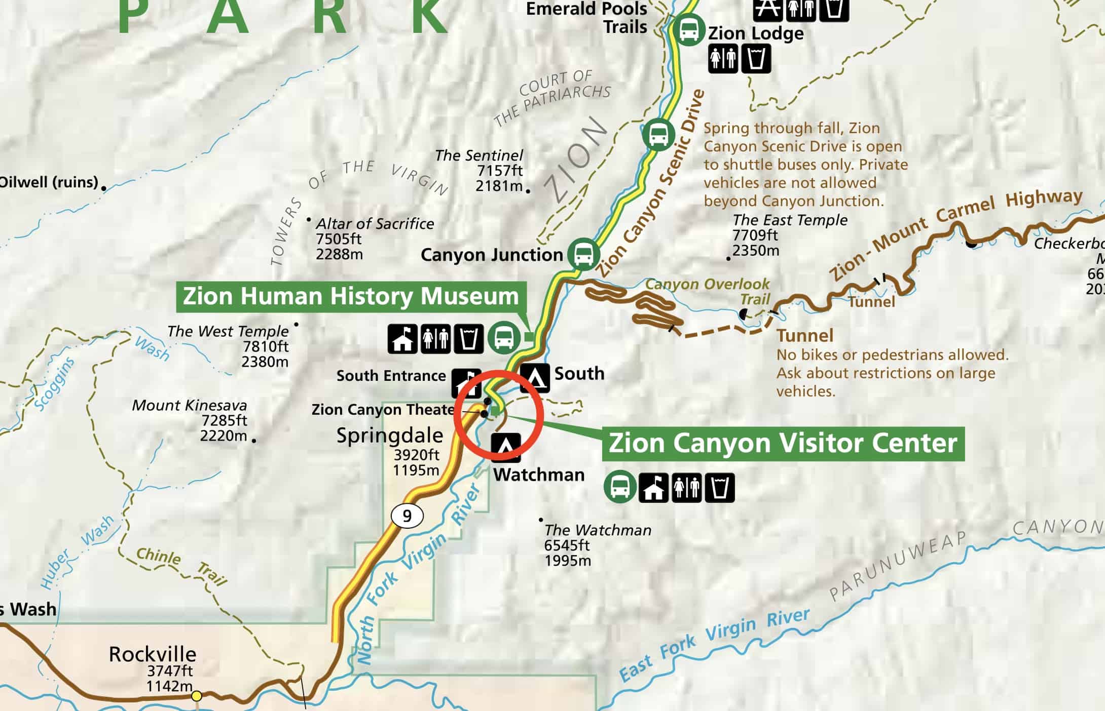 Watchman Trail Map Overview