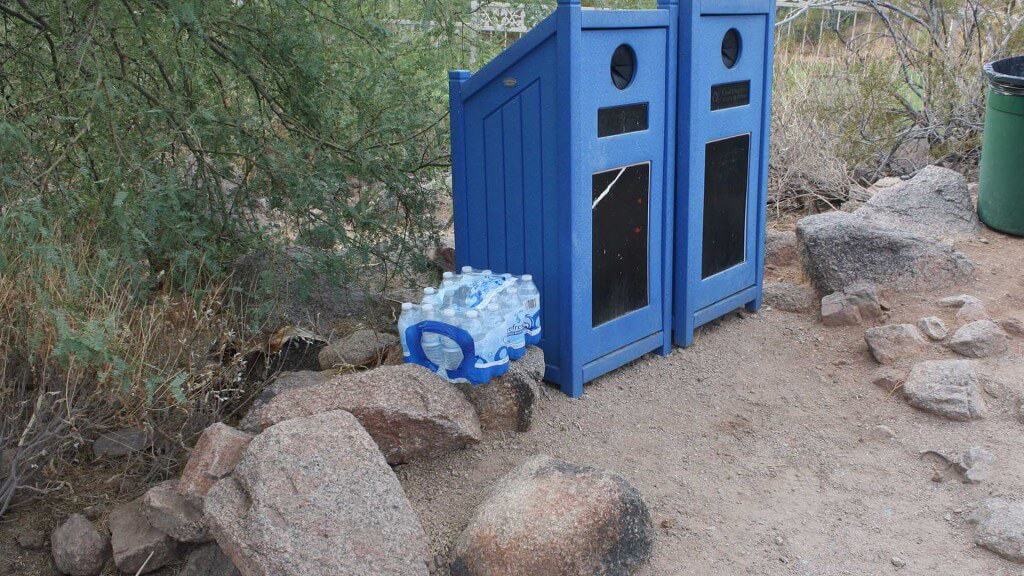 water on cholla trail