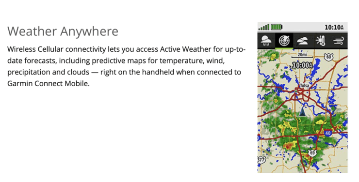 Weather Ad For Gpsmap 66i