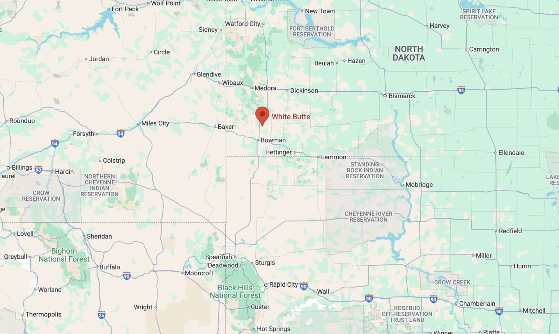 white butte nd location