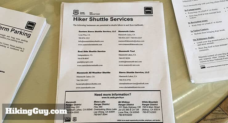 whitney shuttle services