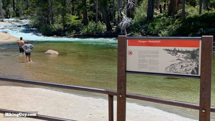 Yosemite Ignoring Waterfall Sign