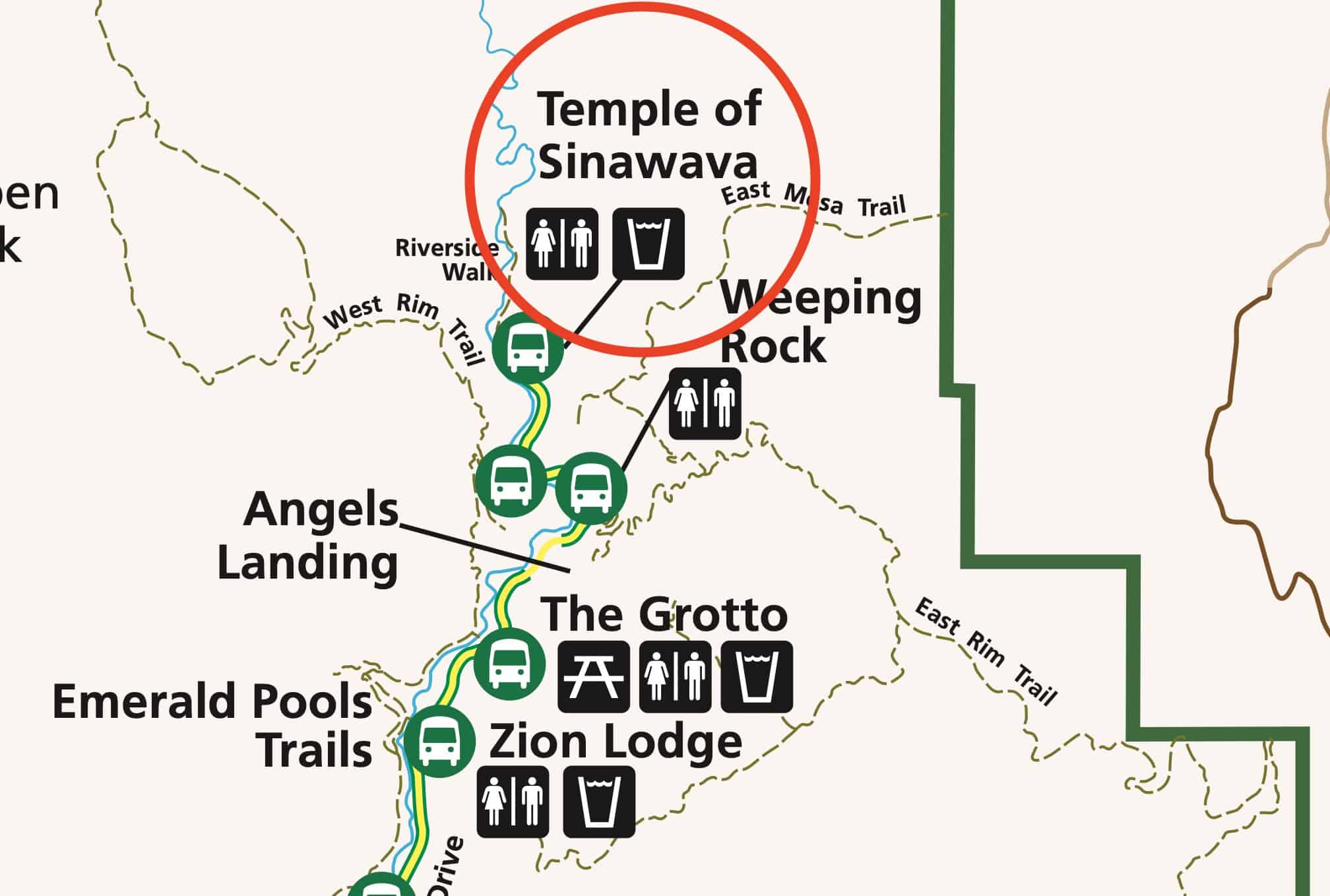 Zion Narrows Shuttle Stop